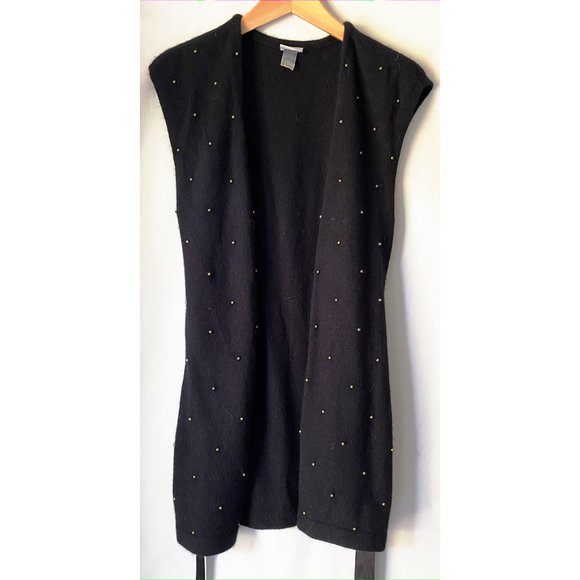 H&M Sleeveless Studded Cardigan with Self Tie - Picture 3 of 6